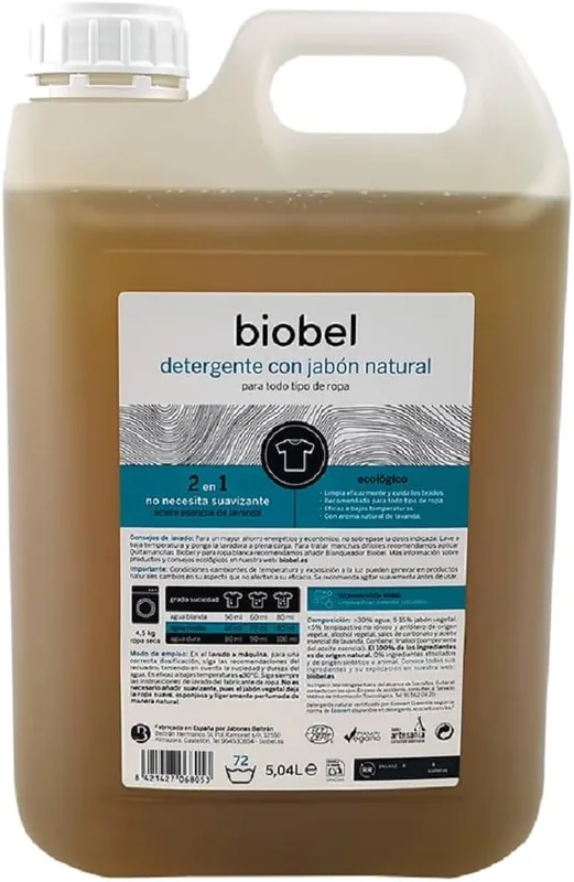 Producto recomendado: Detergente líquido para ropa sin fragancia intensa