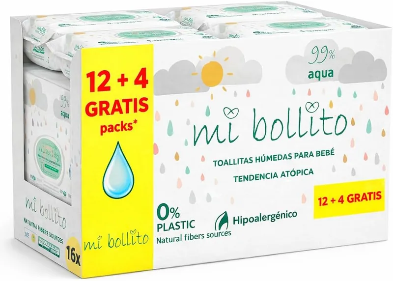 Producto recomendado: Toallitas de fibras vegetales sin perfume